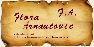 Flora Arnautović vizit kartica